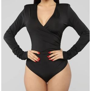 Classy Surplice Bodysuit